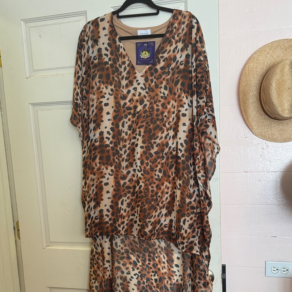 Adrienne leopard print tunic dress